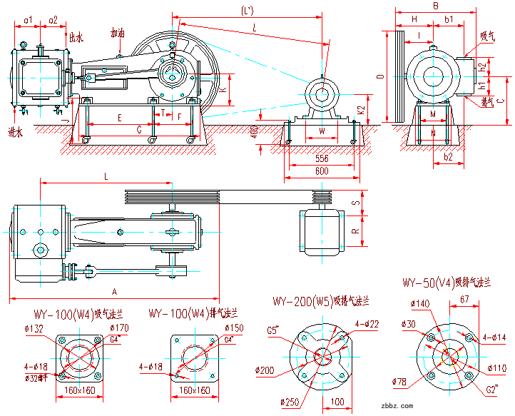 WY-50(V5)WY-100(W4)WY-200(W5)(f)ʽձðbߴD